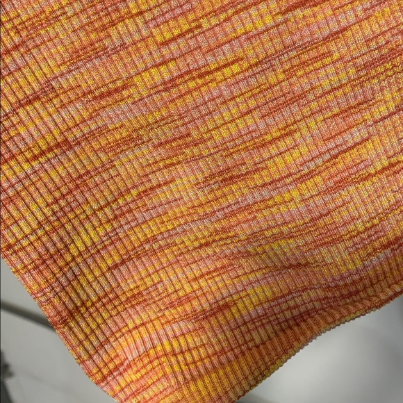 AERIE OFFLINE WOMENS ONE SHOULDER SEAMLESS SPORTS BRA ORANGE LARGE - Picture 4 of 4